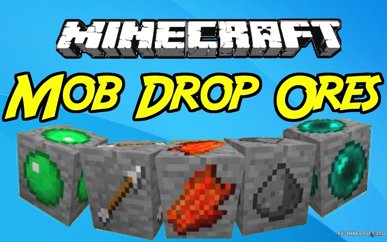 Скачать Mob Drop Ores для Minecraft 1.8.8