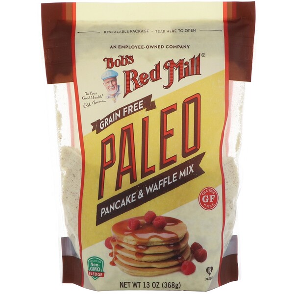 Bob's Red Mill, Paleo Pancake & Waffle Mix, Grain Free, Gluten Free, 13