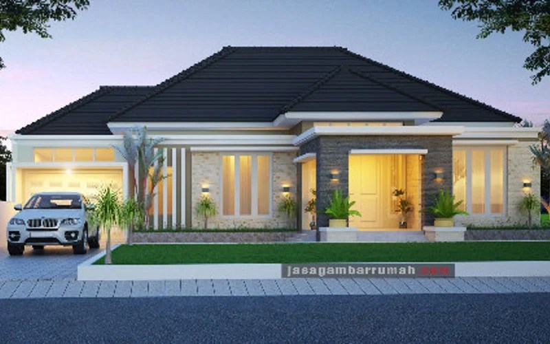 7 Desain Rumah Klasik Modern 1 Lantai Ruang Rupa Arsitek