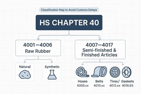 HS Codes for Rubber Products: The Complete Chapter 40 Guide