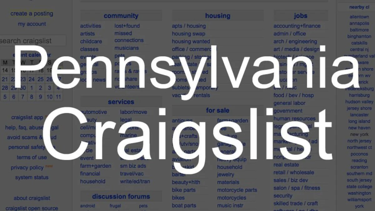 Wonders of Craigslist Pennsylvania A Comprehensive Guide