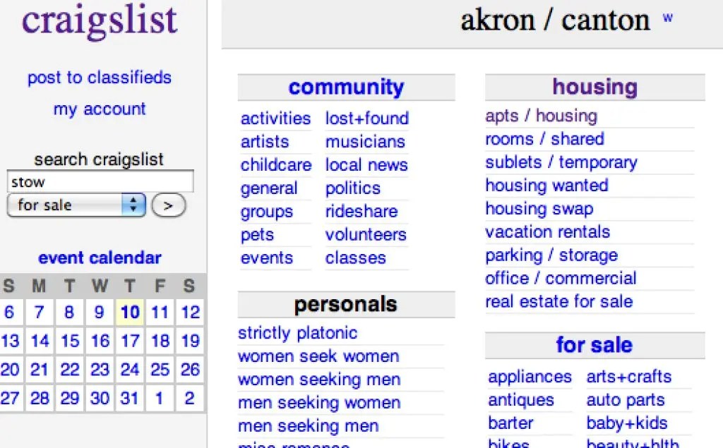 Akron Canton Craigslist Comprehensive Online Classifieds Guide