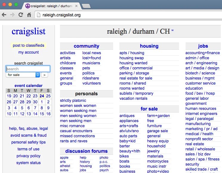 Craigslist Raleigh A Guide To Navigating The Online Marketplace