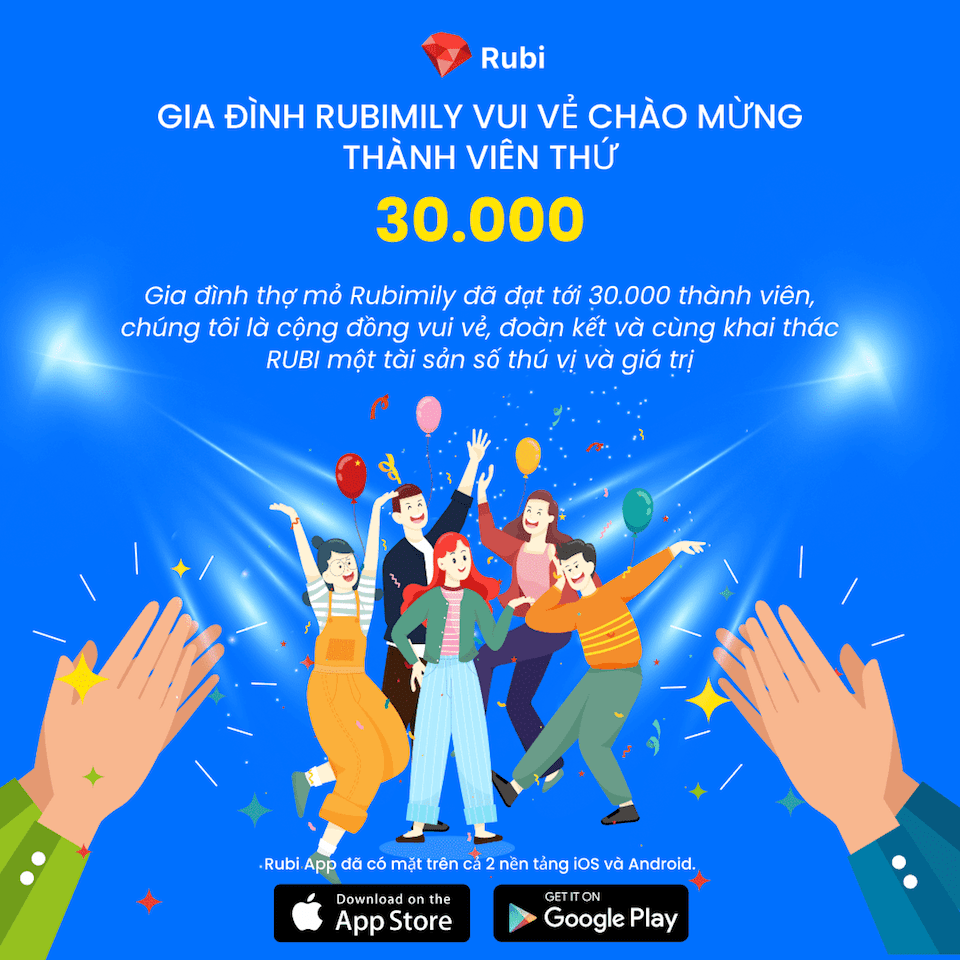 Rubi.Click Gia đình Rubimily đón thành viên 30.000!