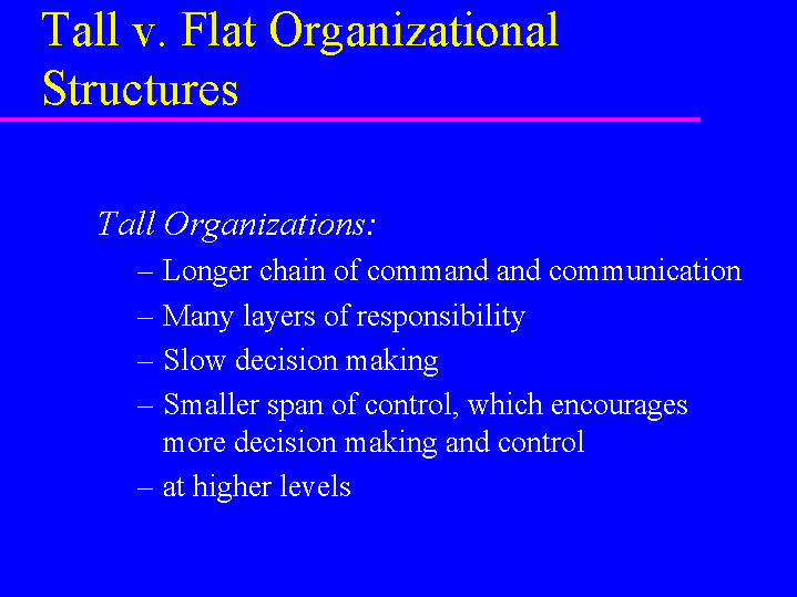 Tall v. Flat Organizational Structures