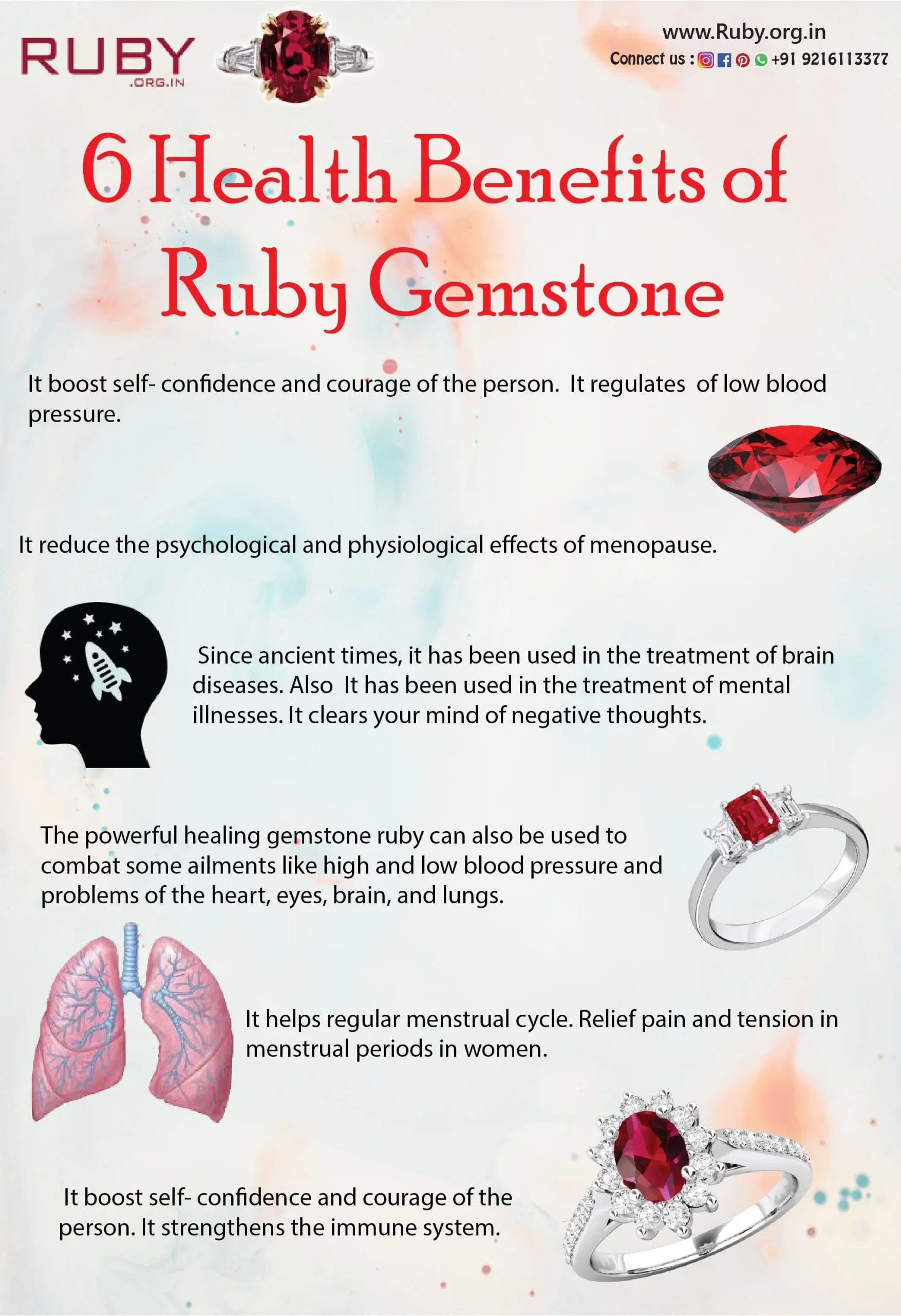 Precious Ruby Gemstone With Effective Health Benefits