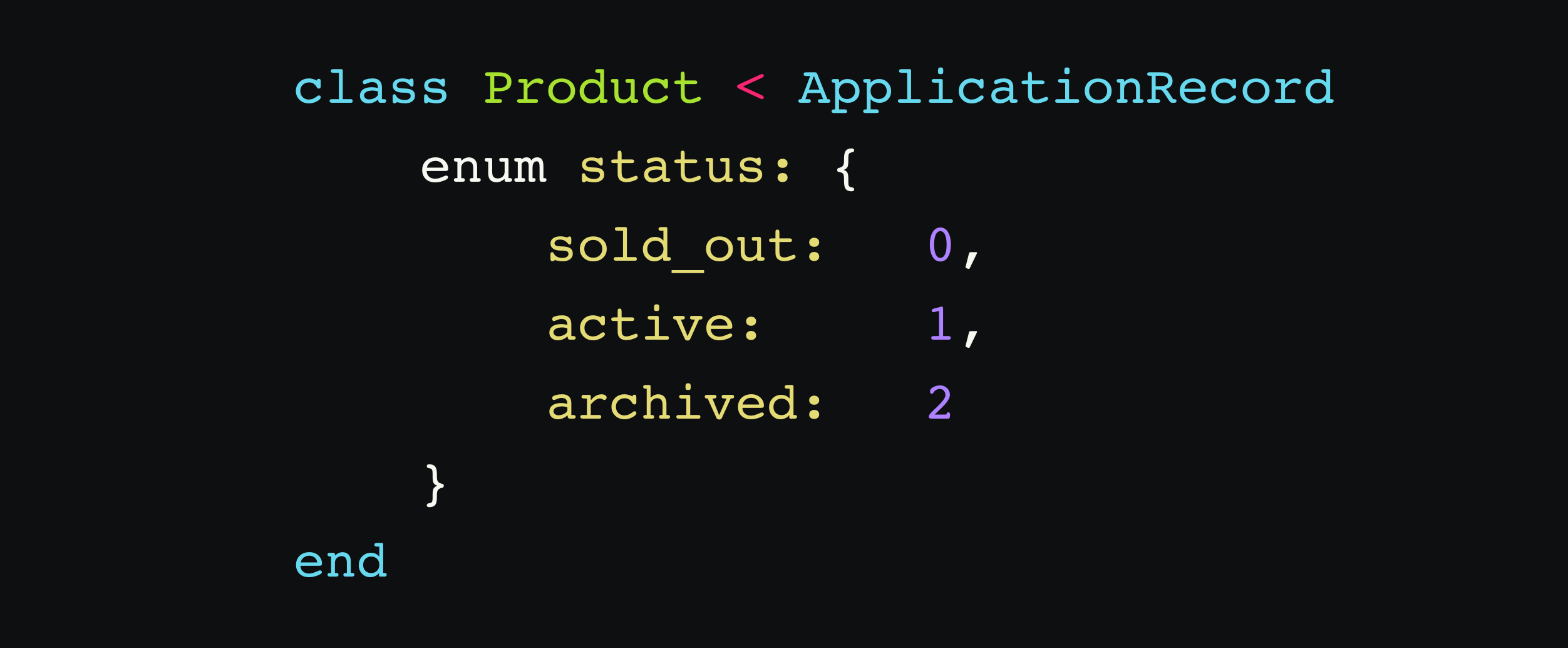 Rails Enum Scopes at Chester Corder blog