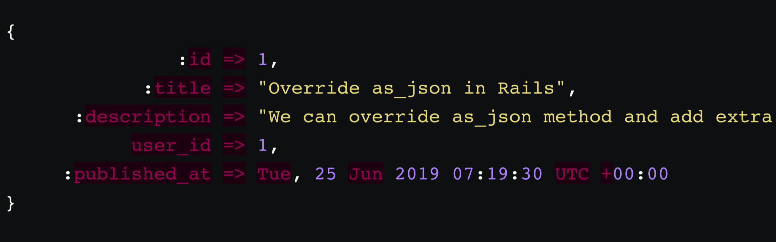 Override as_json in Rails