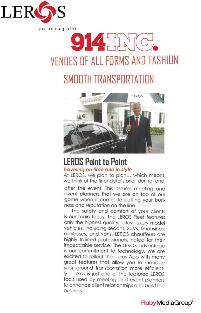 PR Work Leros Point to Point Ruby Media Group