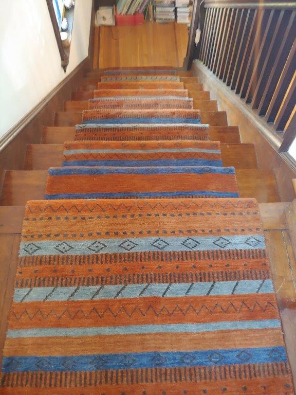 Custom Rugs Before and After Rug Runner Ruby Rugs