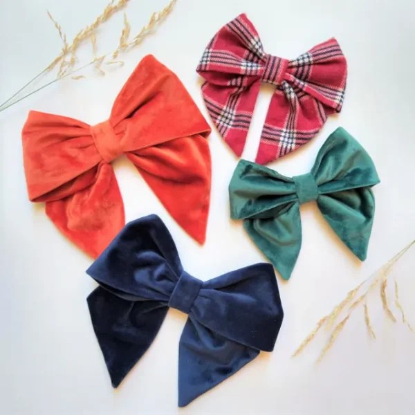 Custom Dog Bows Ruby Scrunchie Co