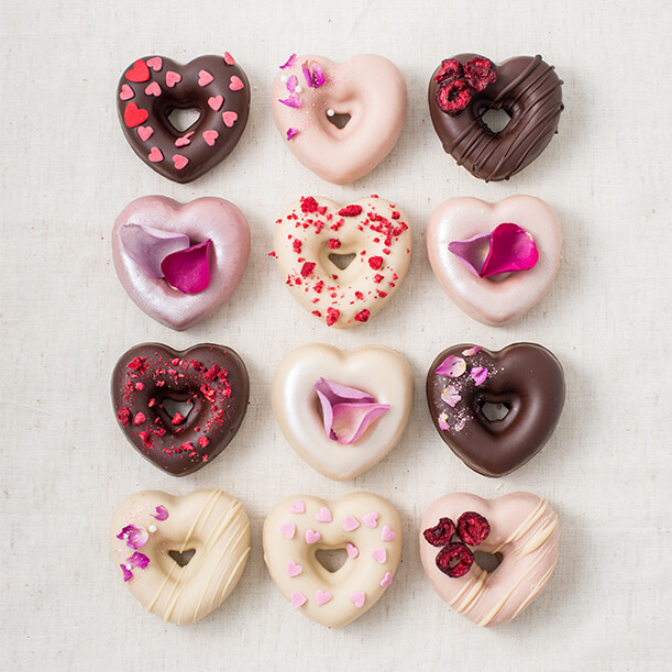 Heart Shaped Donuts Vegan & Gluten Free Delivered in London