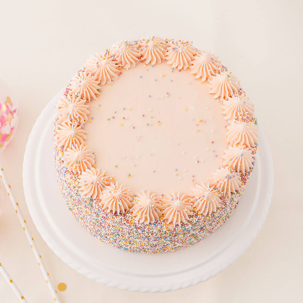 Vegan Confetti Birthday Cake Available Gluten Free Delivered in London