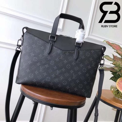 Cặp LV Briefcase Explorer Monogram Eclipse best quality Ruby Luxury