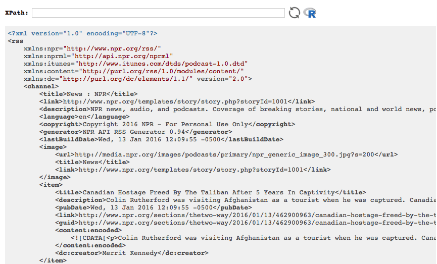 Cobble XPath Interactively with the xmlview Package R