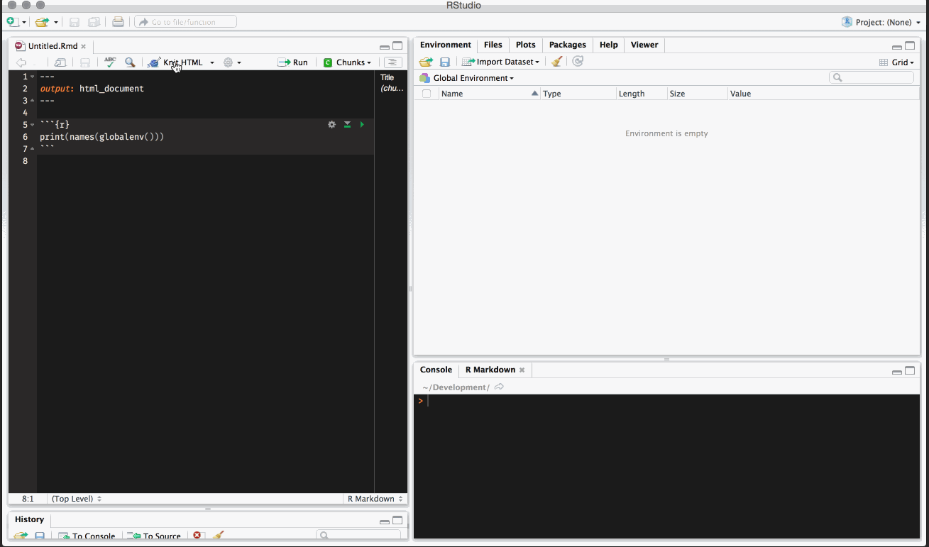 rstudio R environment variable not clearing markdown Stack Overflow