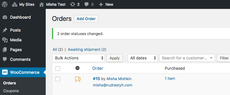 Bulk Change Custom Order Statuses in