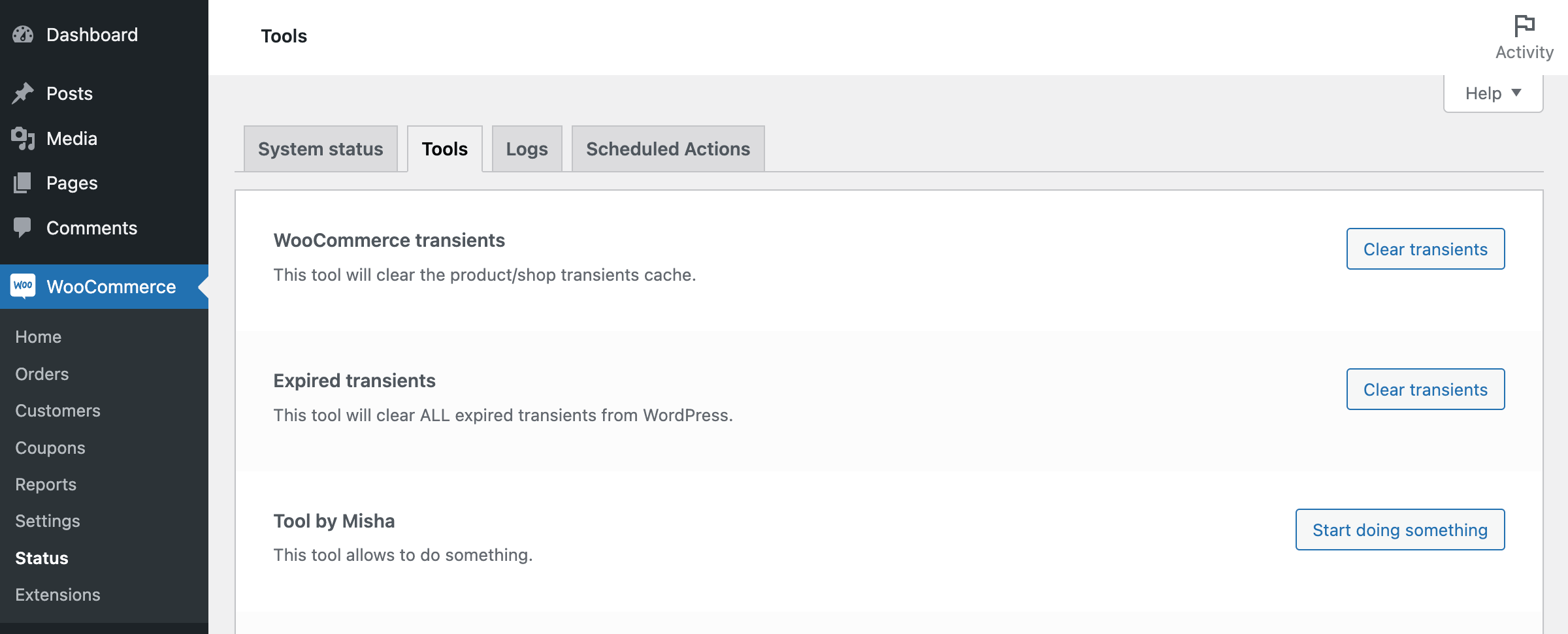 Create a Custom System Status Tool in