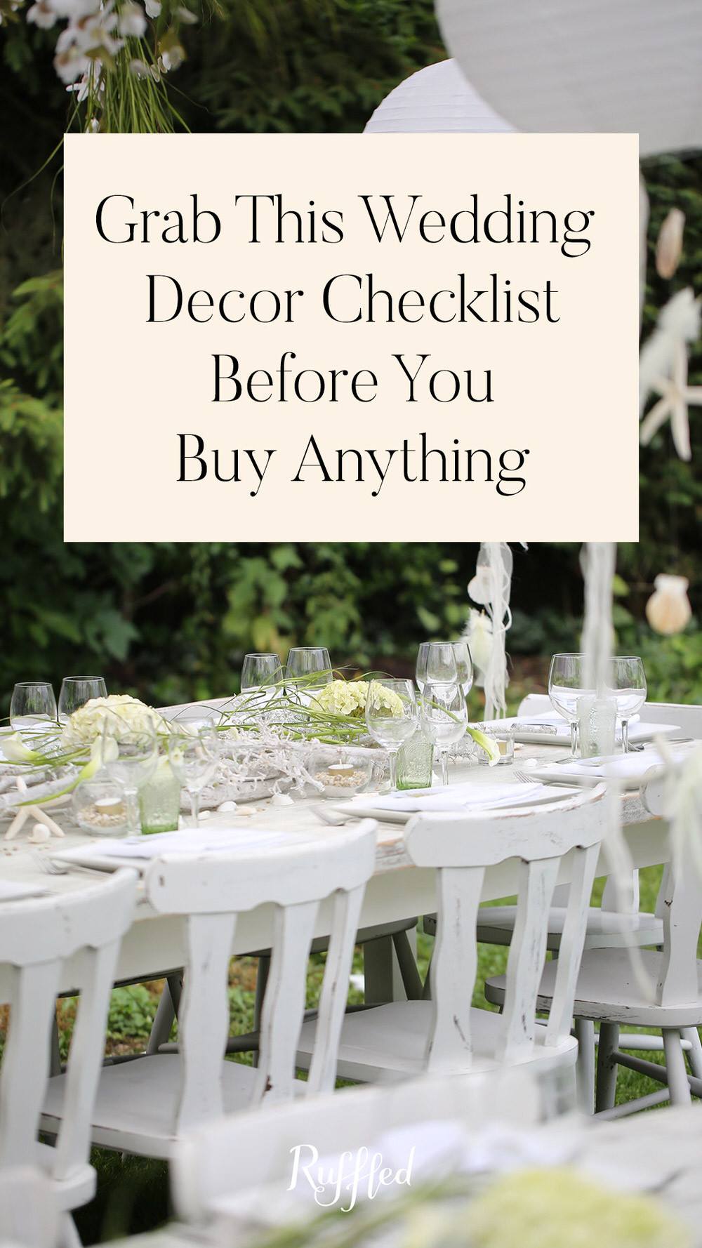 Grab This Checklist for Buying Wedding Decor Online ⋆ Ruffled