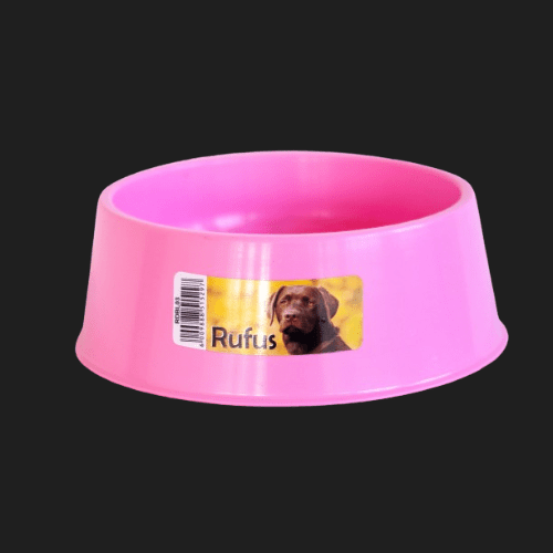 RUFUS PLASTIC DOG BOWL LARGE Rufus & Friends