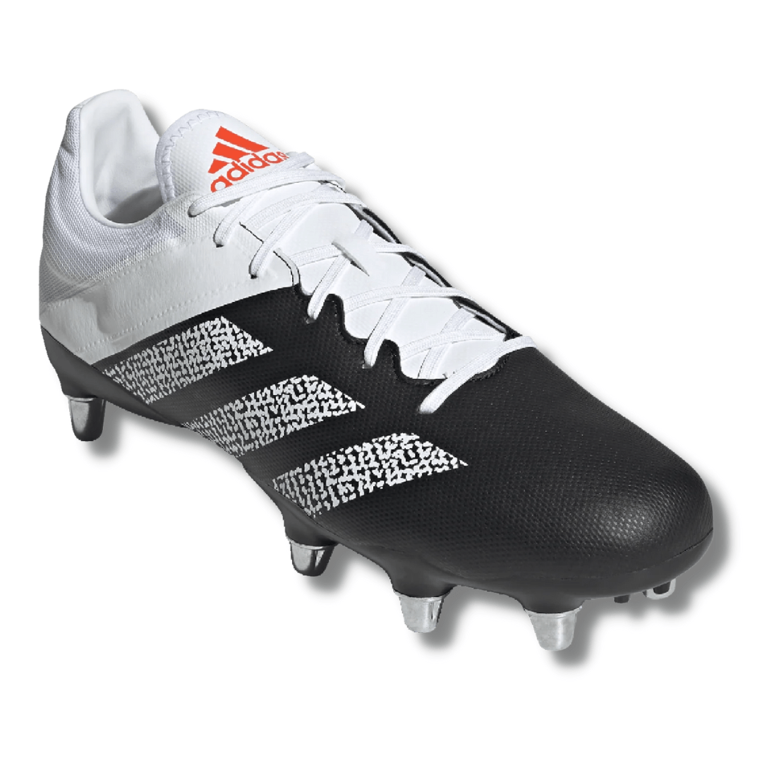 adidas Kakari Elite Black and White SG Rugby Cleats Rugby Now