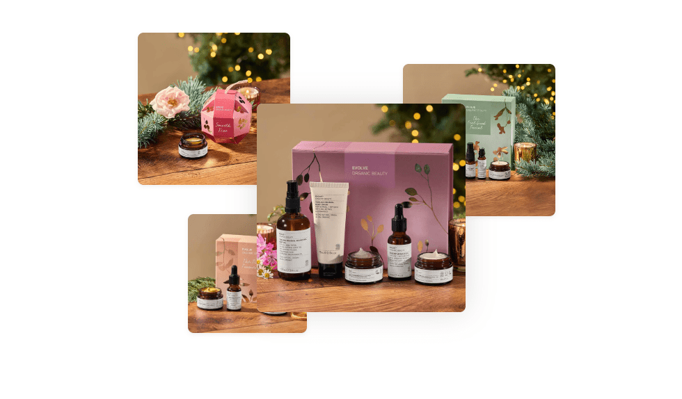 Evolve Organic Beauty Christmas Collection for 2023. “We can tell you