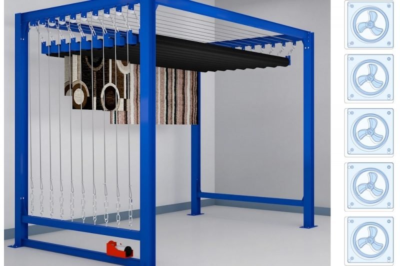 Rug Drying Rack System for Rug Cleaners Rug Hanging System