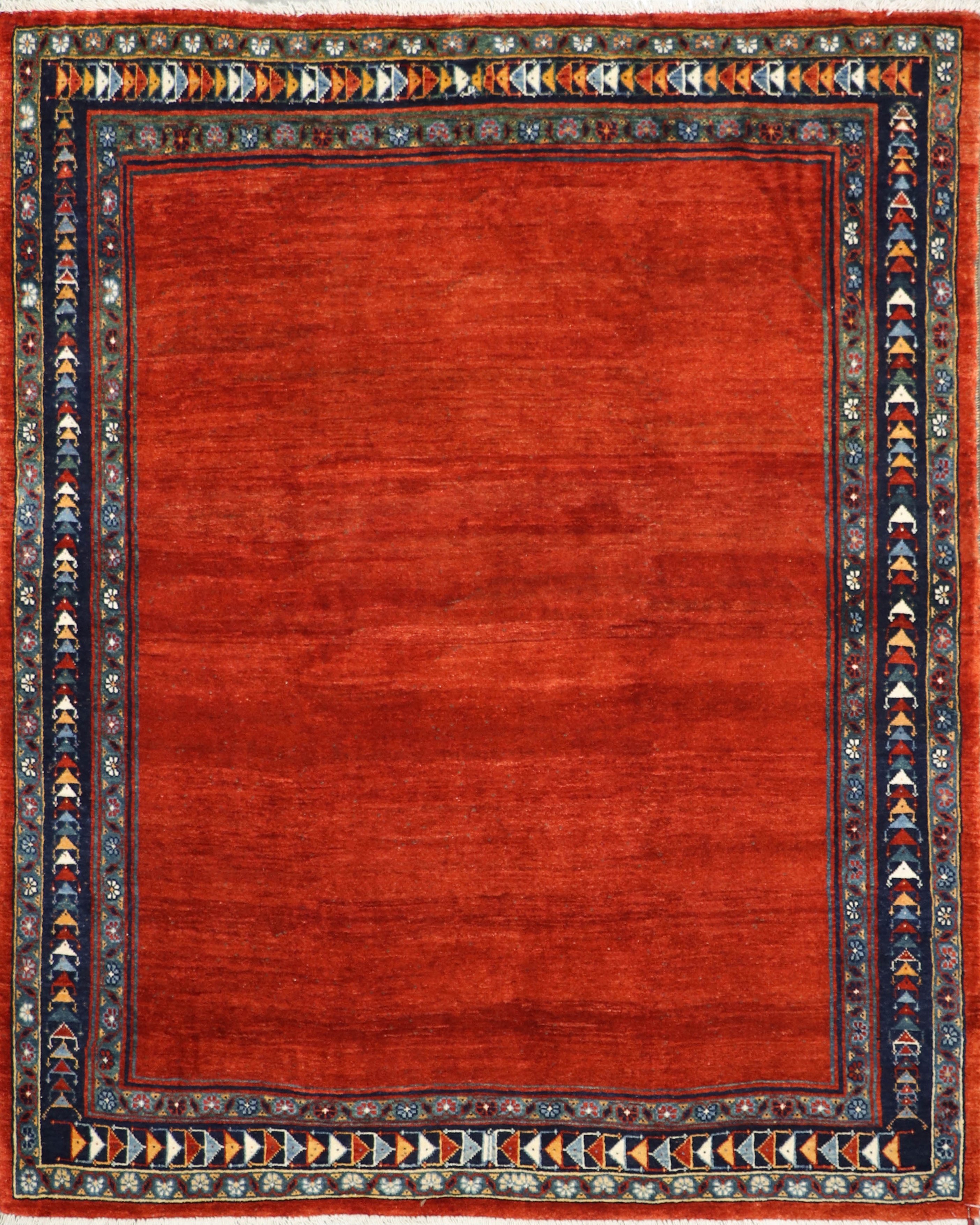 5’1″x6’3″ Traditional Persian Gabbeh Tribal Wool HandKnotted Rug Rug