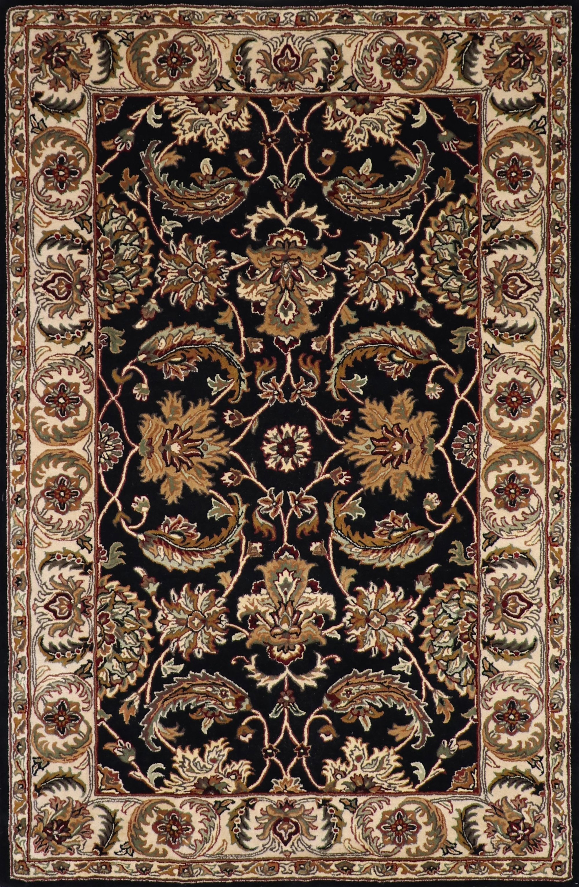 5’6″x8’7″ Traditional Kashan Wool Handtufted Rug Rug Import