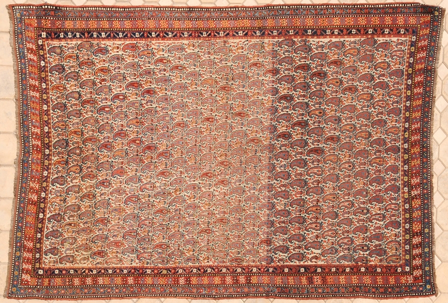 Very unique abrash RUG NO 32 SIZE 291 x 182 TYPE Antique 1880