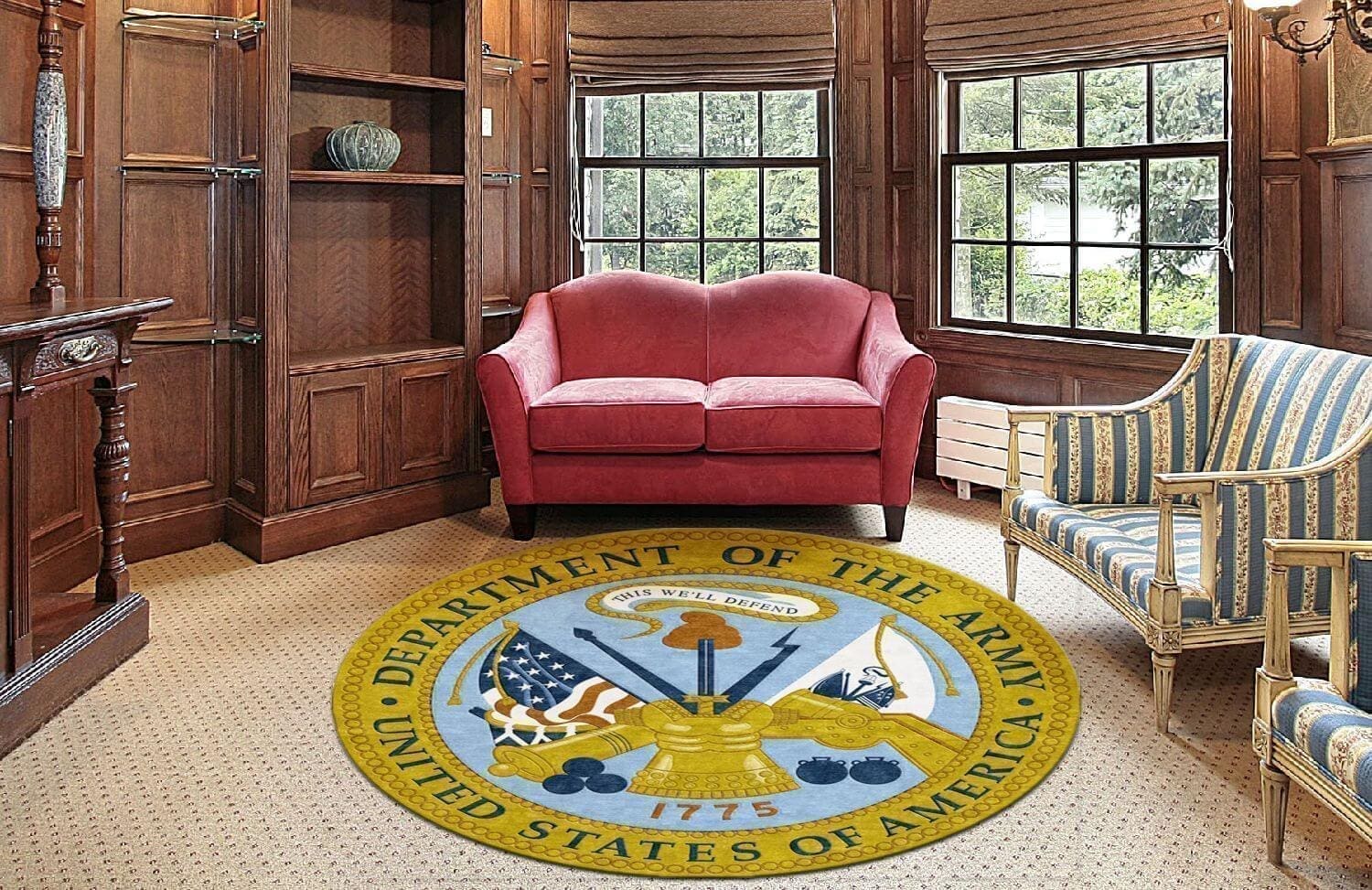 Buy U.S. Army Round Logo Rug Online Rug Rats