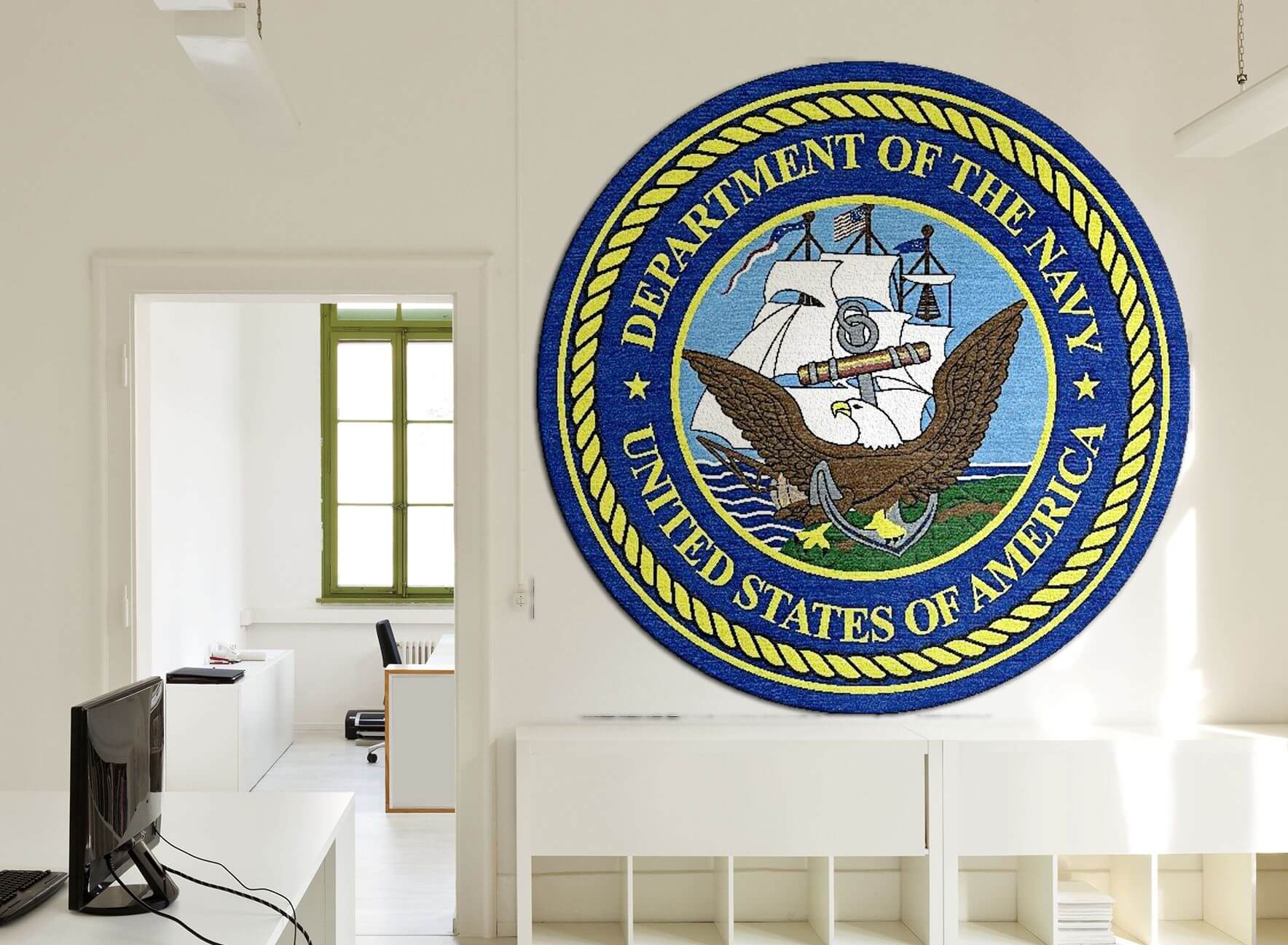 U.S. Navy Round Logo Rug Online Rug Rats
