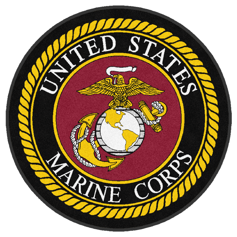 Buy U.S. Marines Corps Round Logo Rug Online Rug Rats