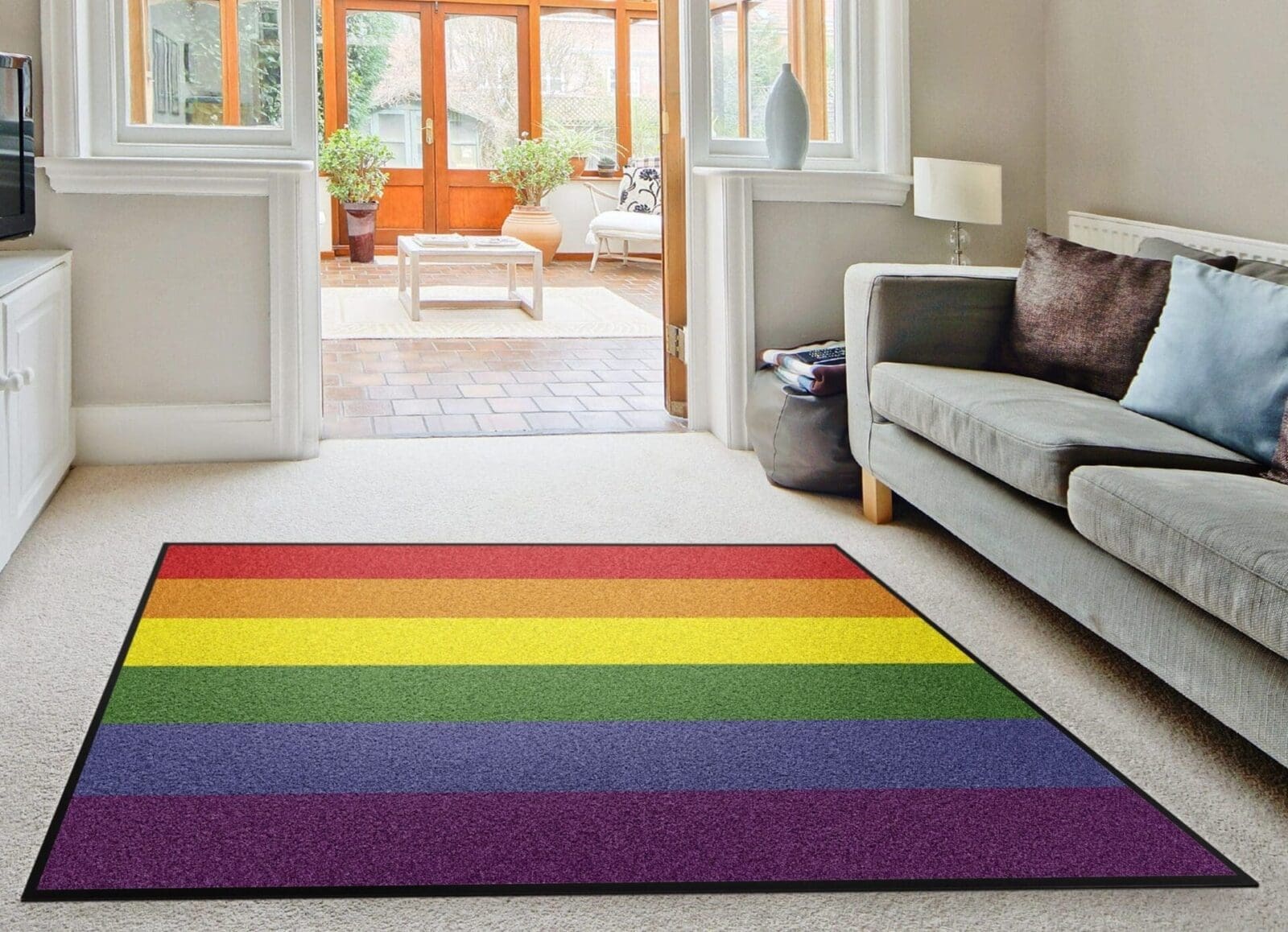 Rainbow Flag Area Rug Rug Rats