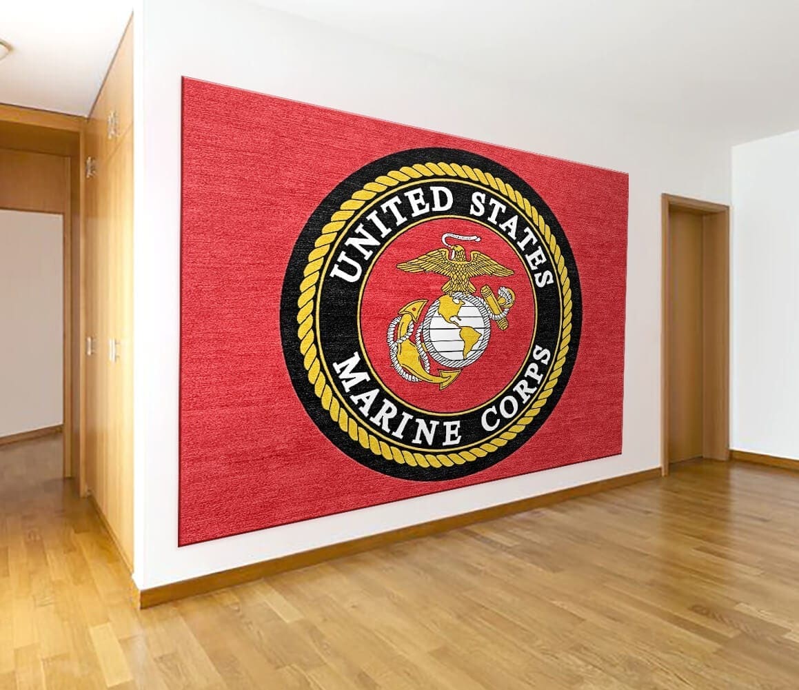 US Marine Corps Logo Rug