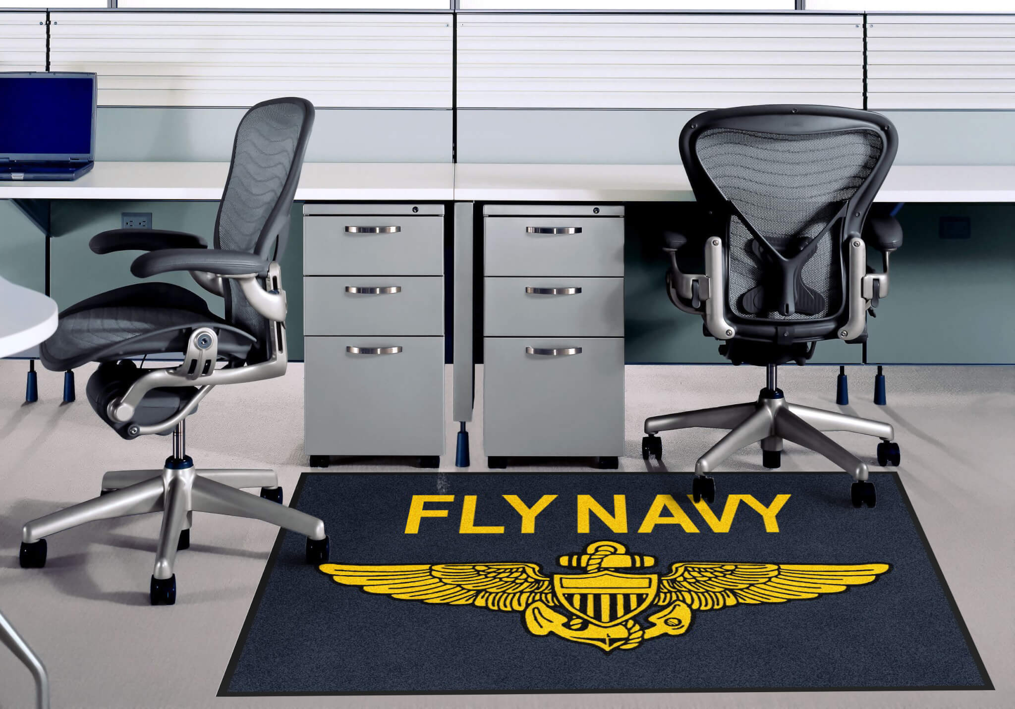 Fly Navy Pilot Wings Logo Rug Rug Rats