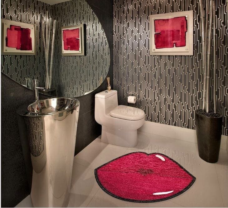 Buy Red Lips Shaped Rug Rug Rats