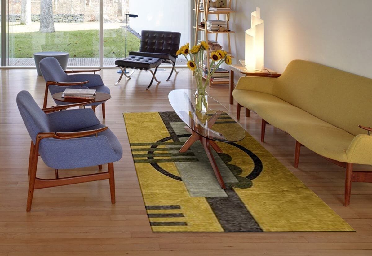 Add a Mid Century Modern Custom Rug to your Decor Rug Rats