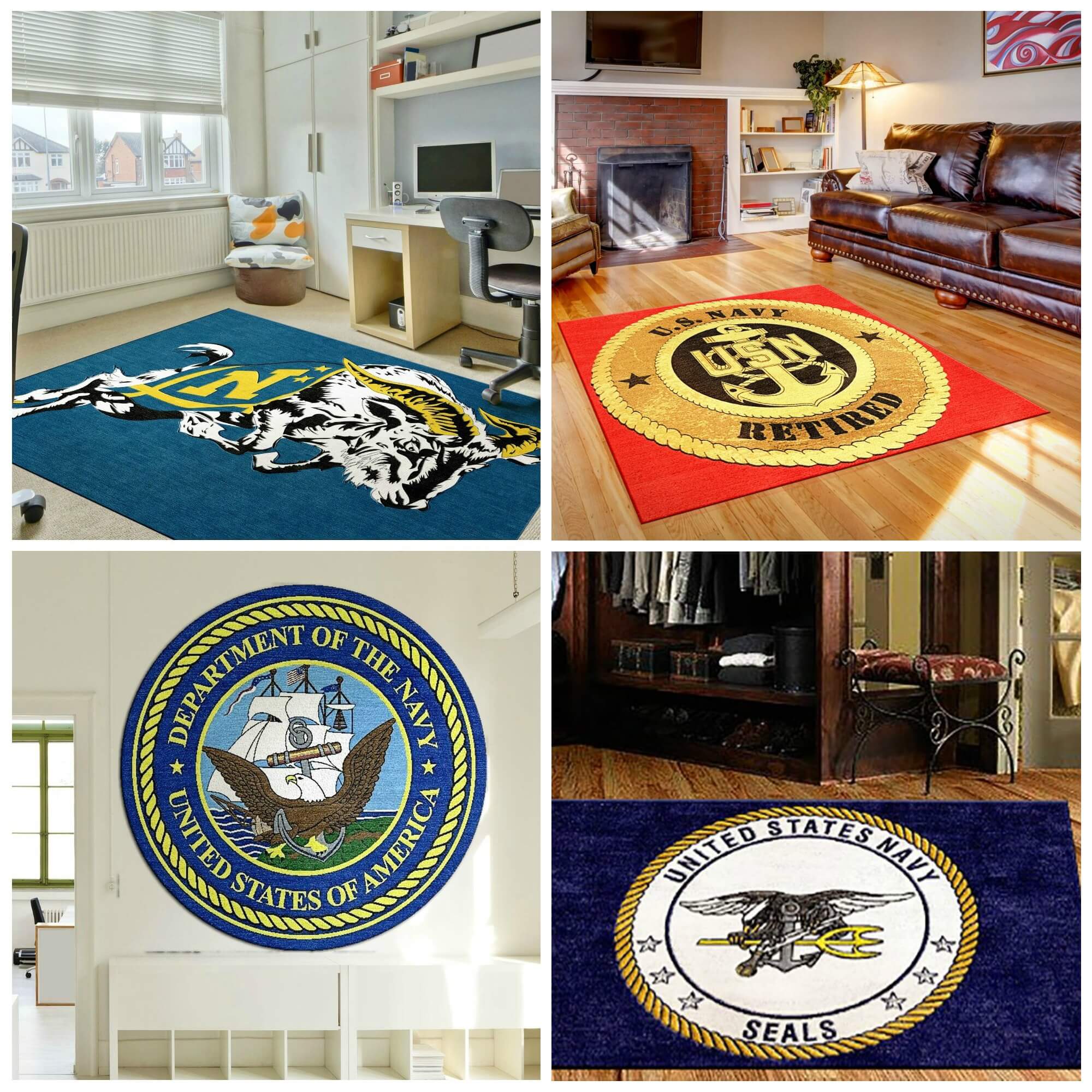 US Navy Logo Rugs Custom Navy Logo Mats Rug Rats
