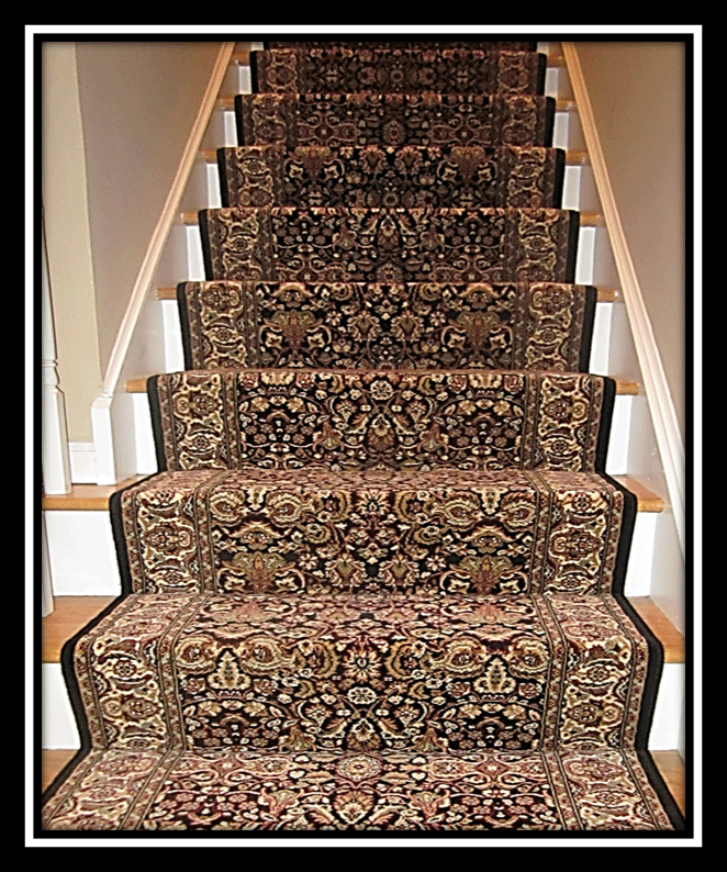 Stairs with traditional rug Rugs And Home Accents