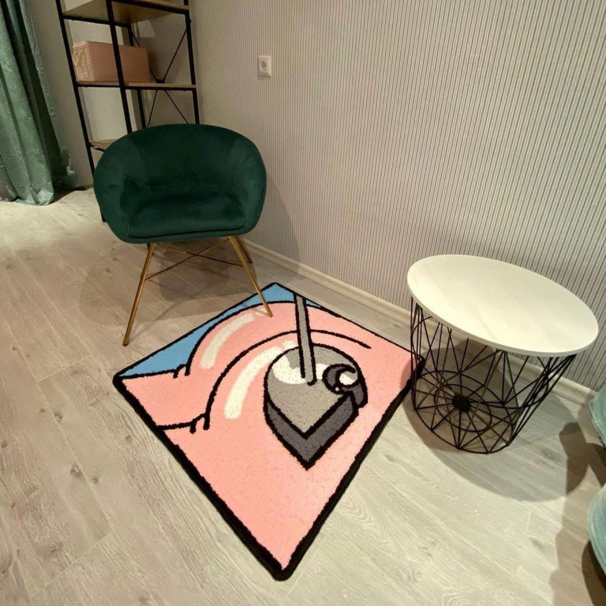 Illusion Rug, Melting Rug, Melted Carpet, Accent Rug, Melted Rug