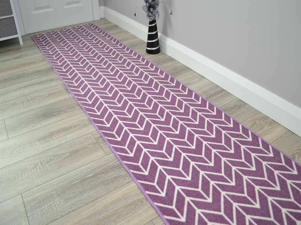 Riviera Herringbone Mauve Cut To Length Rugs Supermarket