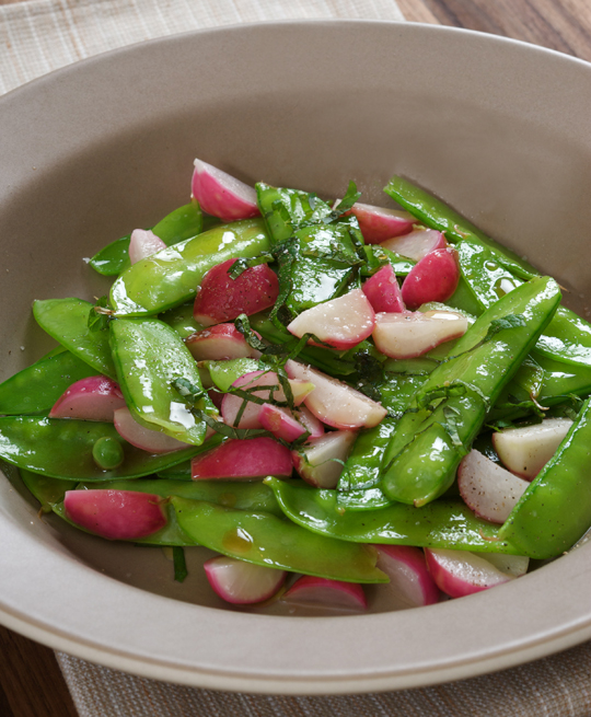ButterBraised Radishes with Snow Peas Michael Ruhlman