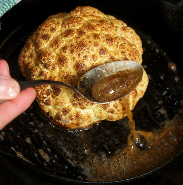 grilled cauliflower head