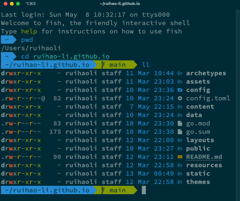 Fish shell and customization · Ruihao Li
