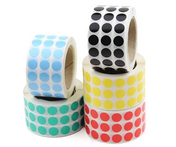 Colored Dot Labels Adhesive Round Stickers Ruilabels