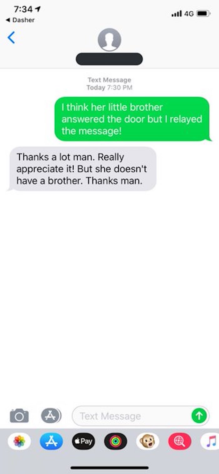 Door Dash Delivery Guy Accidentally Informs Man That His Girlfriend Is Cheating