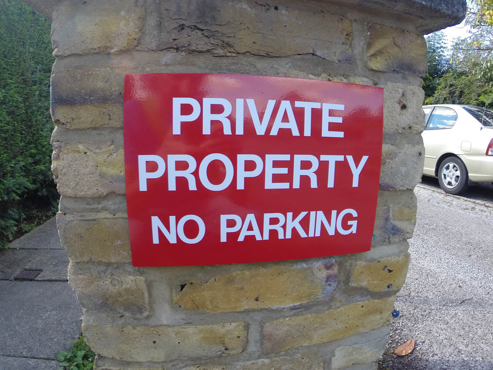 PRIVATE PROPERTY NO PARKING, Sign Ruislip Signs and Graphics