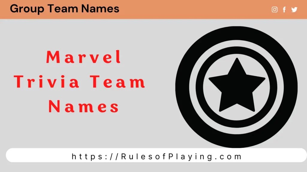Marvel Trivia Team Names [ Avenger, Group Chat, Marvel Themed ]