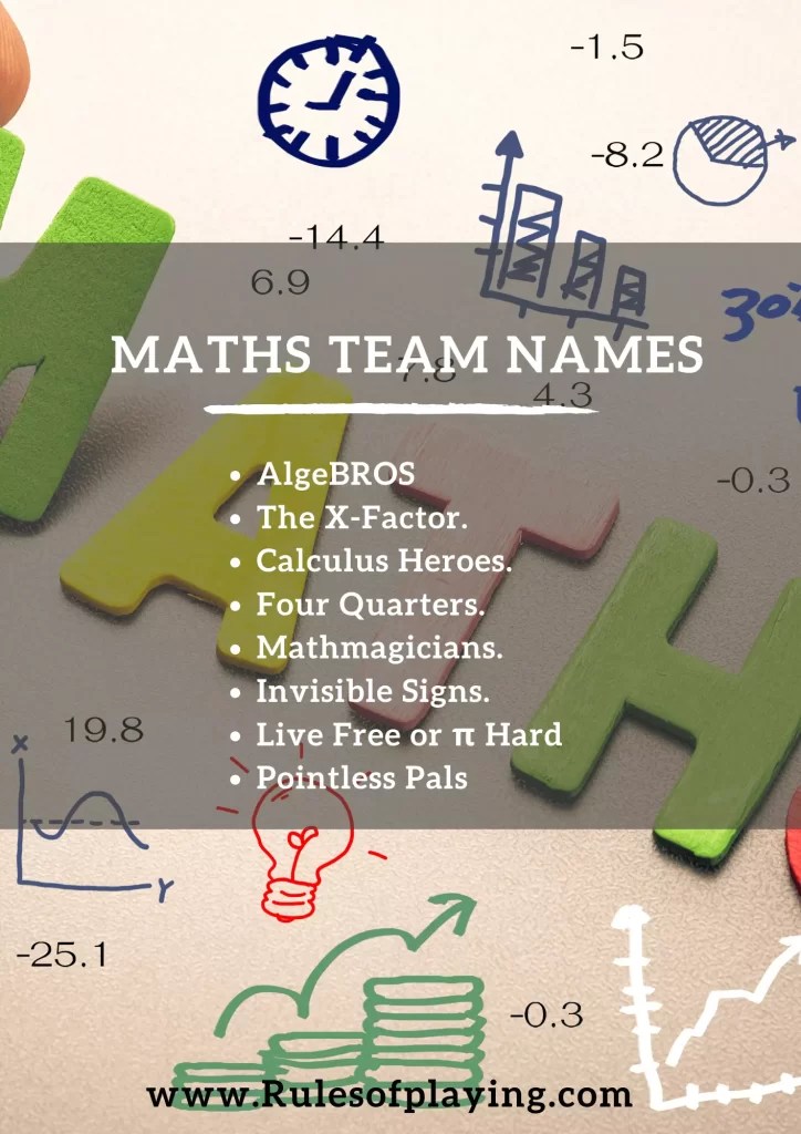 Math Team Names Nerdy Mathlete Names for Your Next Run!